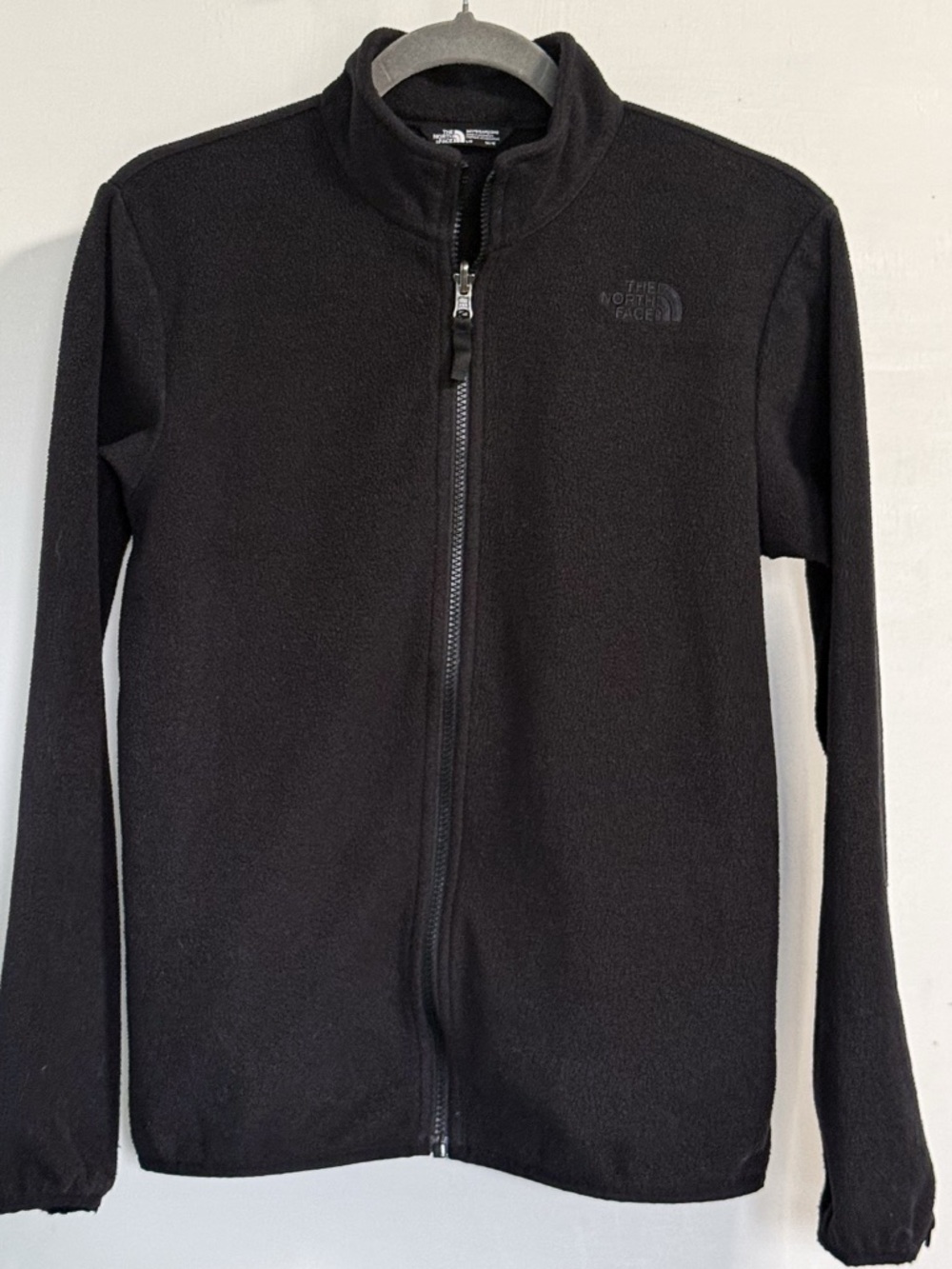 The North Face Black Fleece Zip Jacket Youth L 14/16 Logo